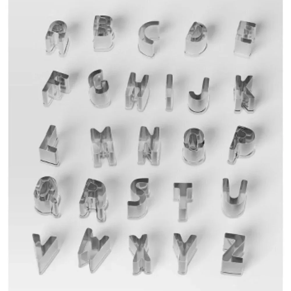 Target 26pc Christmas Alphabet Cookie Cutter Set Silver - Wondershop™